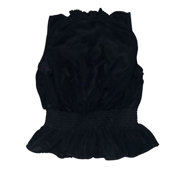 JAPNA Black Peplum Sleeveless Blouse Size L - Picture 2 of 8